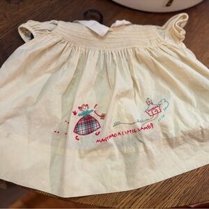 Charming Cream Kids Dress with Playful Print